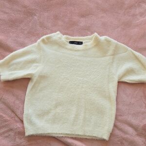 Mango Soft Cream Crew Neck Sweater